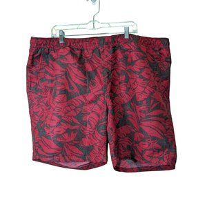 Eddie Bauer Red and Black Men's Swim Trunks